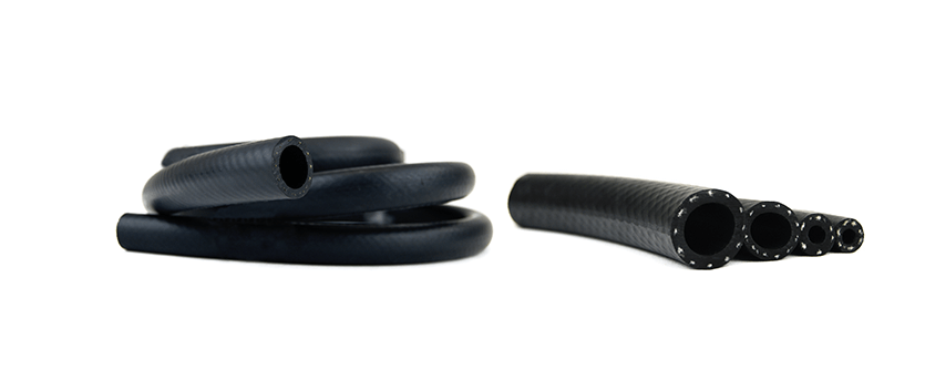Rubber hoses for machines, systems and vehicle technology