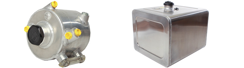 Depósitos hidráulicos de acero inoxidable de NovaNox® listos para instalar.