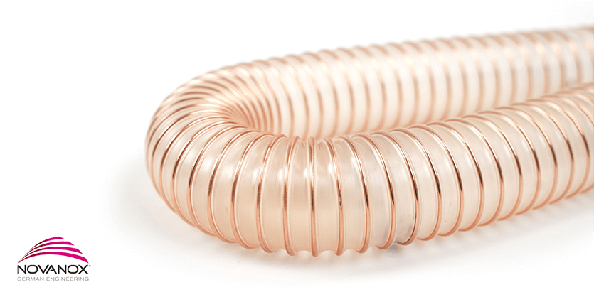 Tuyaux d'aspiration PU personnalisés et tuyaux de transport PU de NovaNox®.
